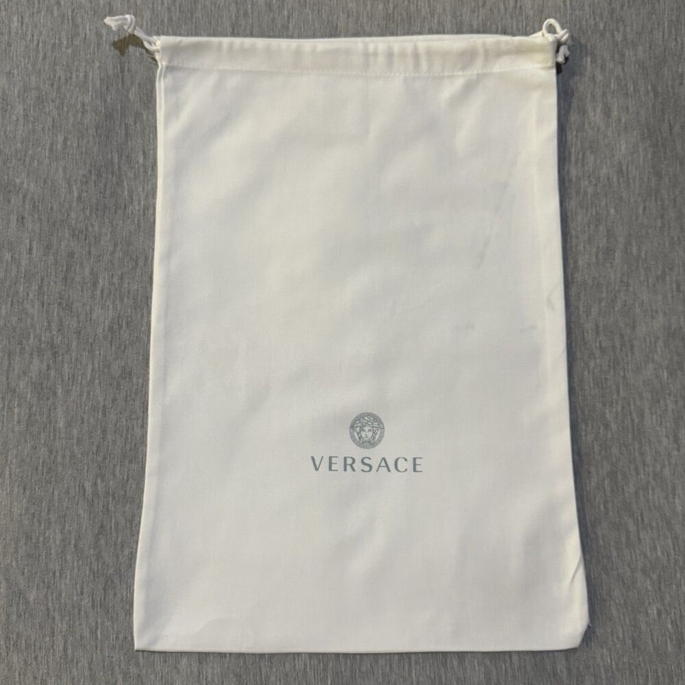 Versace Designer Dust Bag White Medium 18x12 Drawstring Storage Cover Fashion